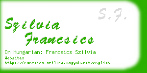 szilvia francsics business card